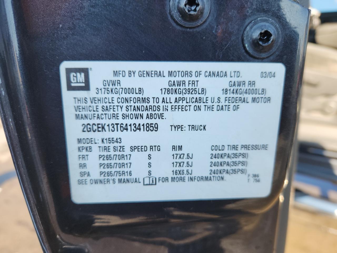 2004 CHEVROLET Silverado