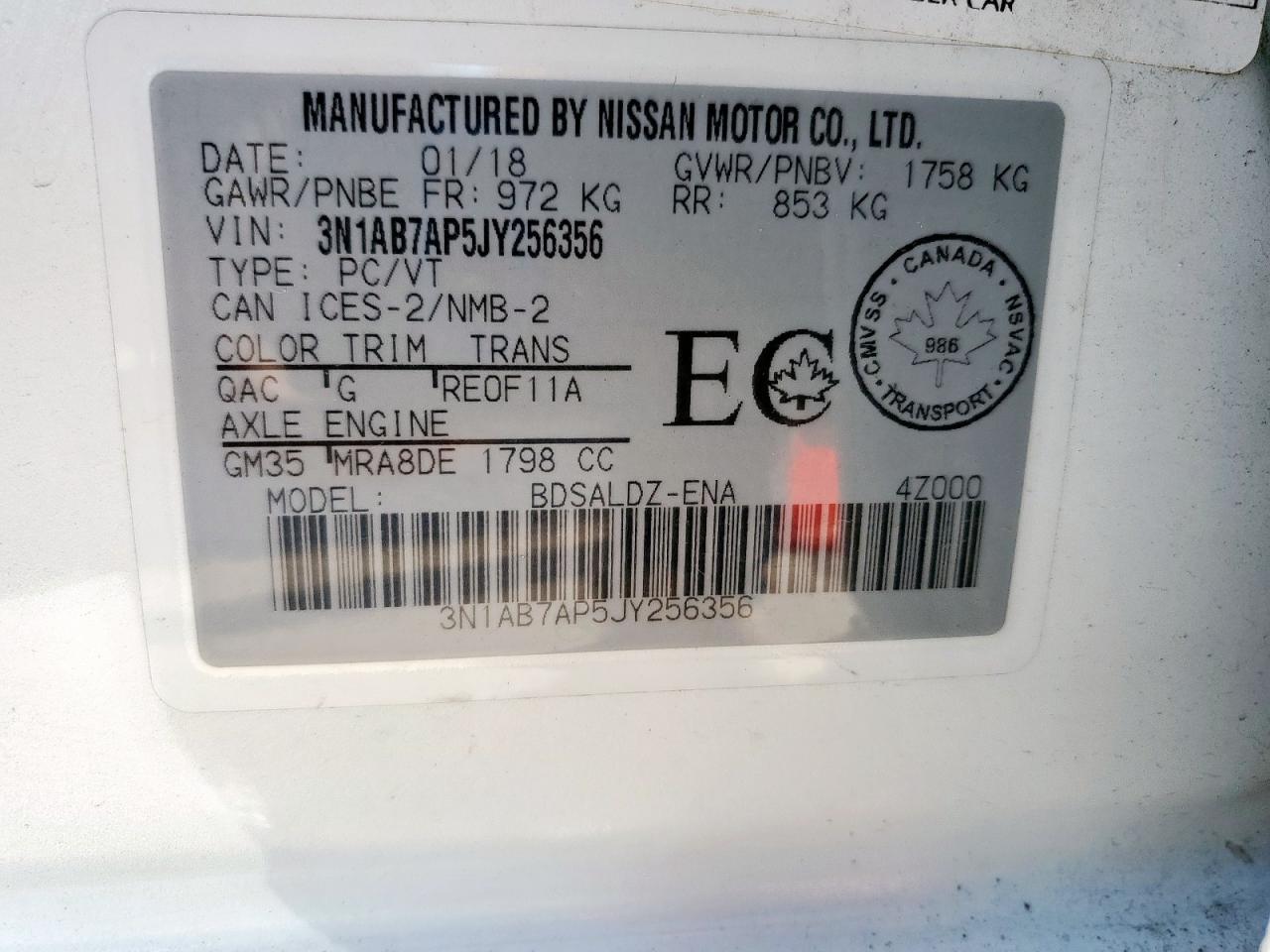 2018 NISSAN SENTRA