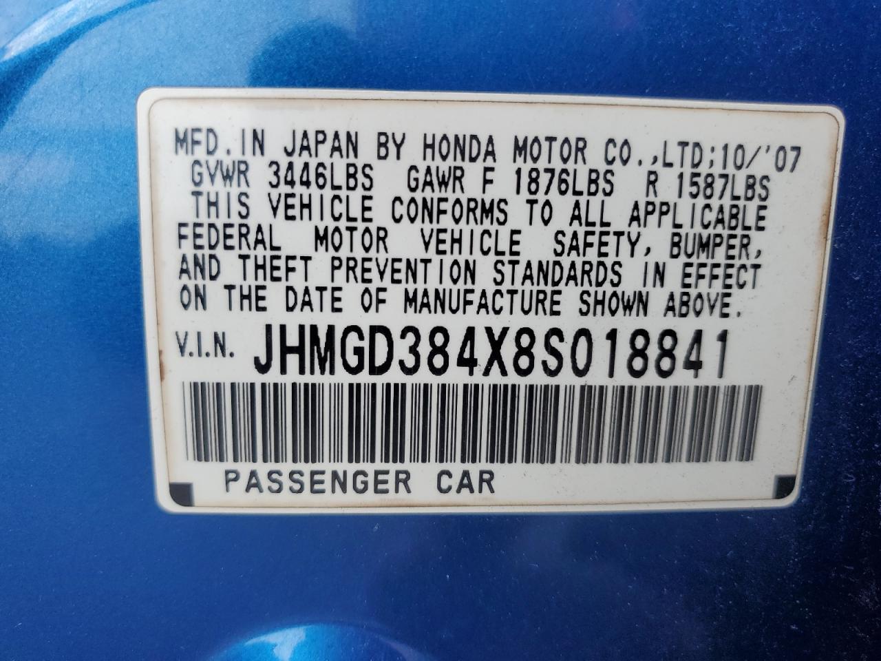 2008 HONDA FIT