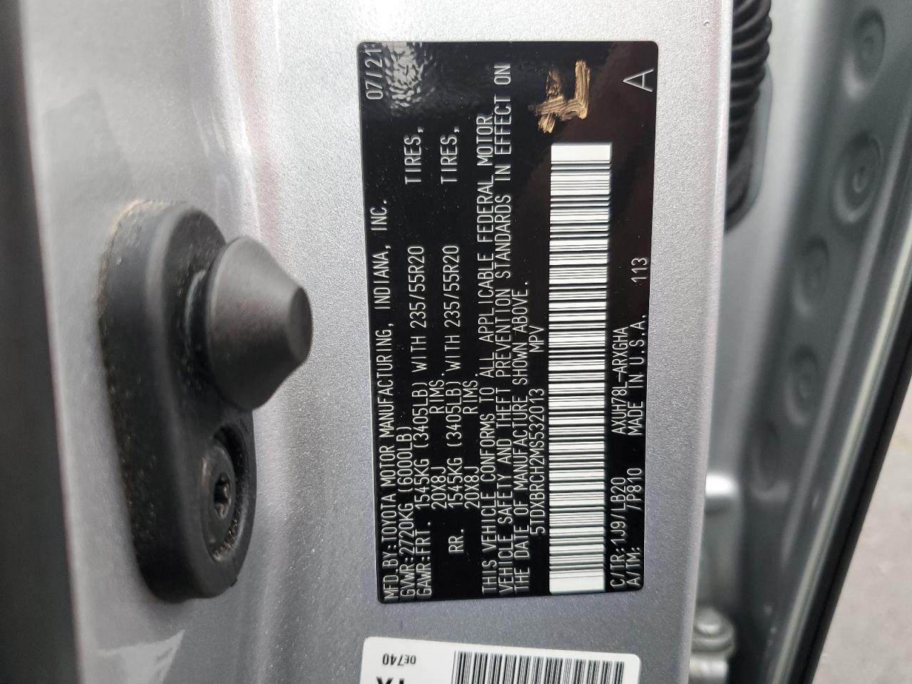 2021 TOYOTA HIGHLANDER