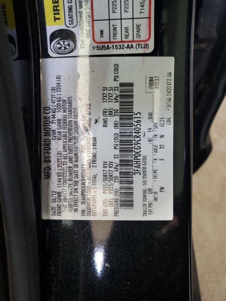 2012 FORD FUSION
