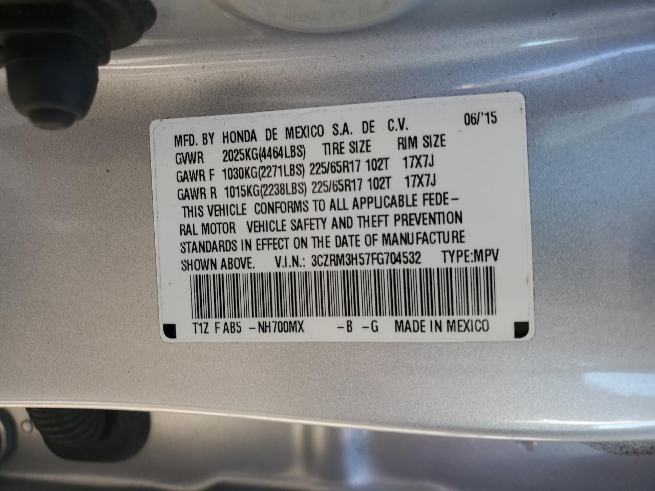 2015 HONDA CR-V
