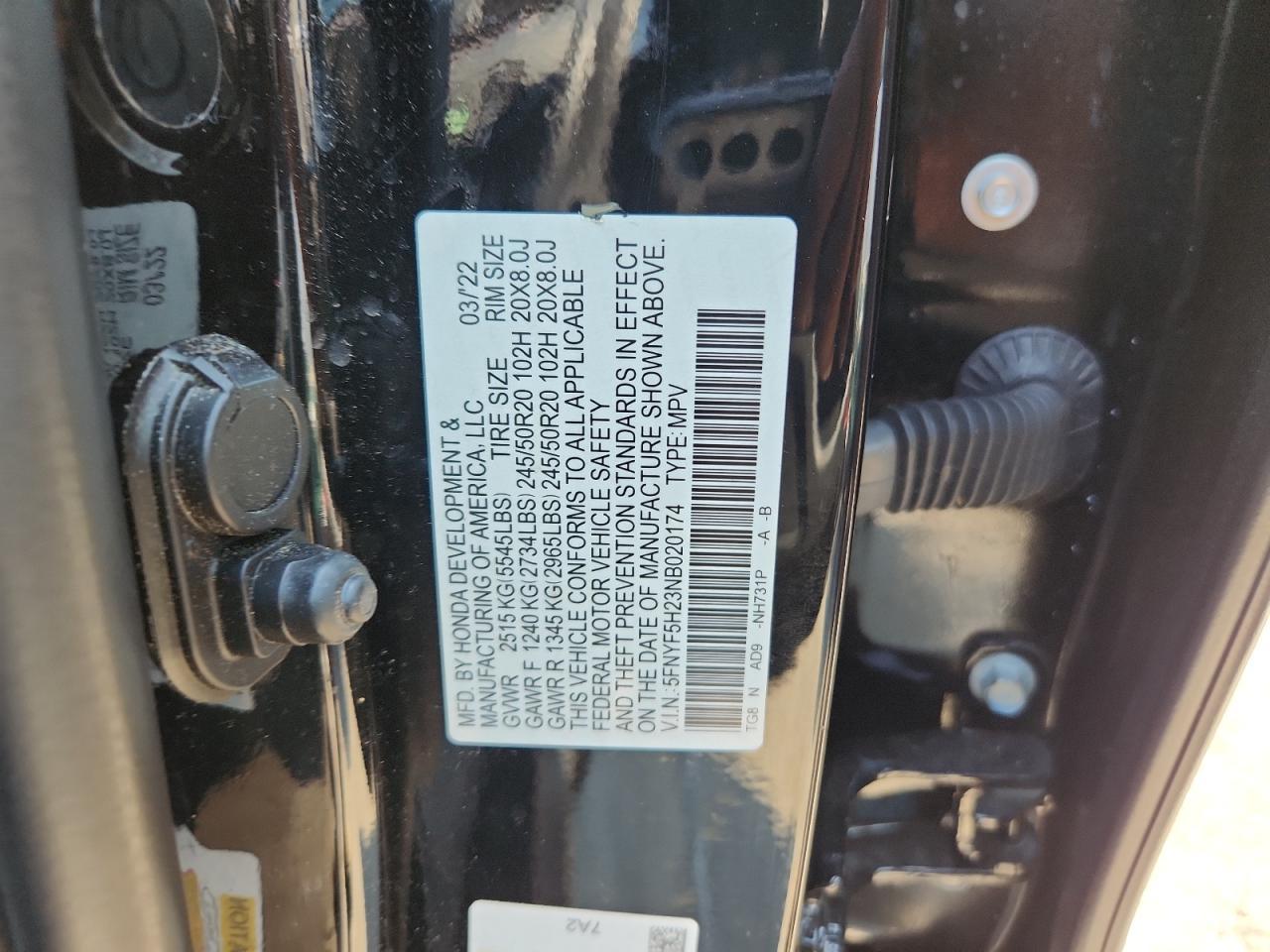 2022 HONDA PILOT