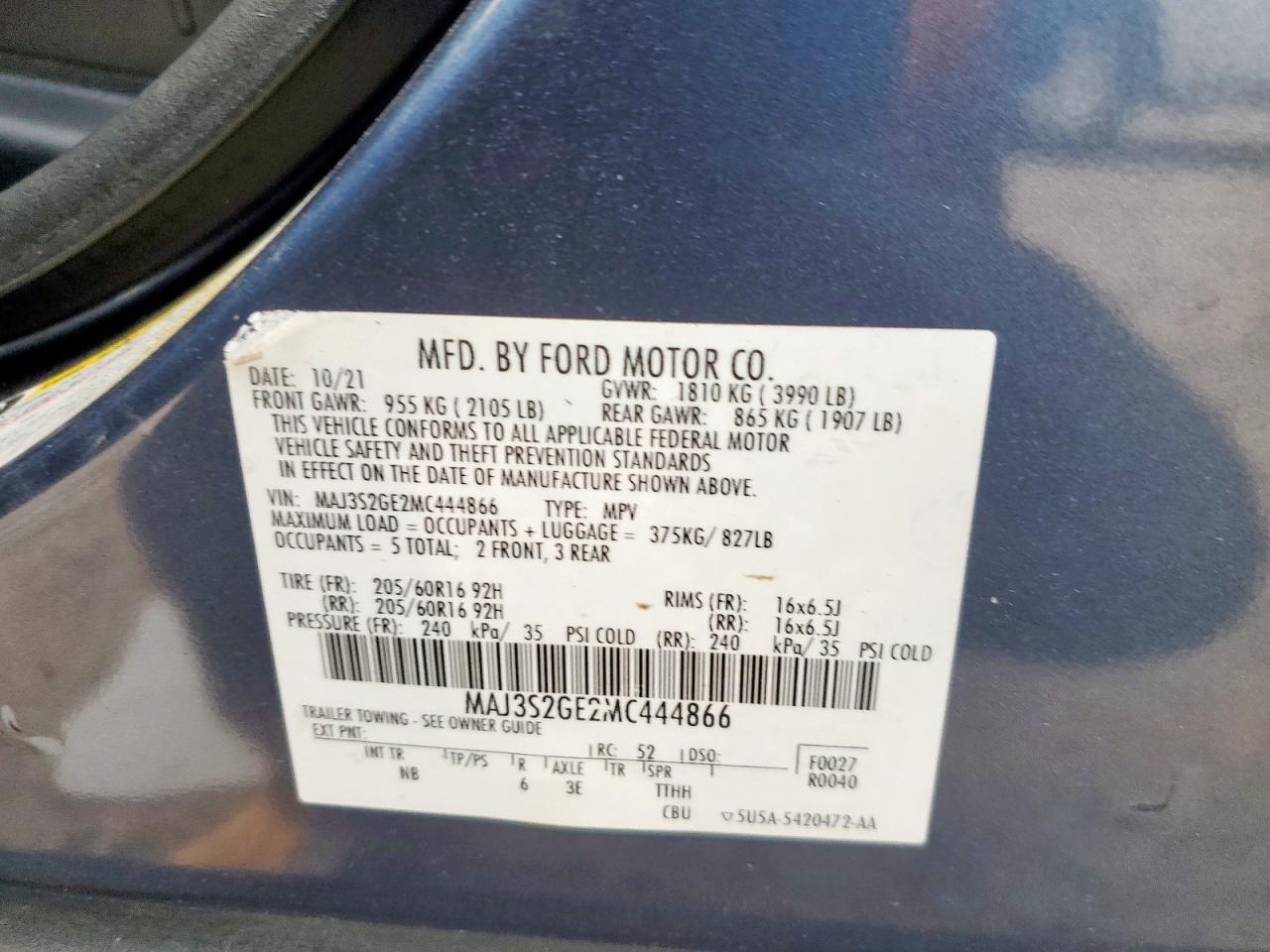 2021 FORD EcoSport