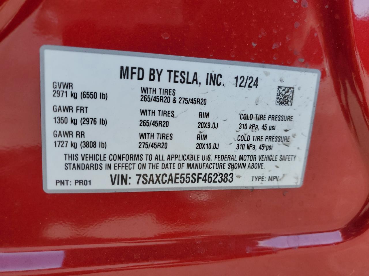 2025 TESLA MODEL X