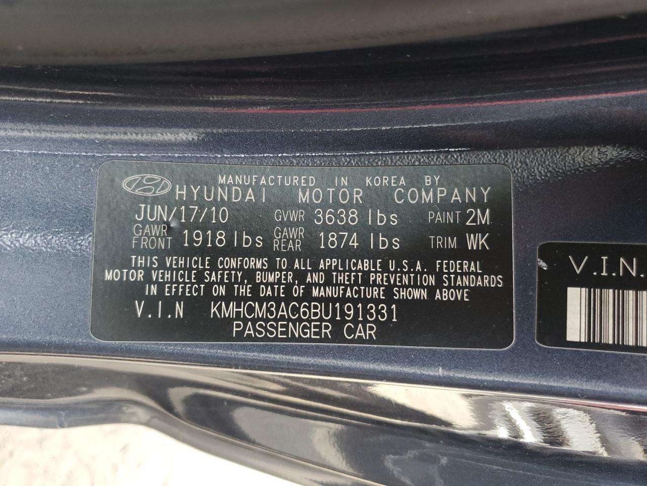 2011 HYUNDAI ACCENT