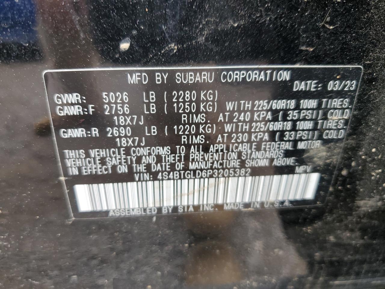2023 SUBARU Outback