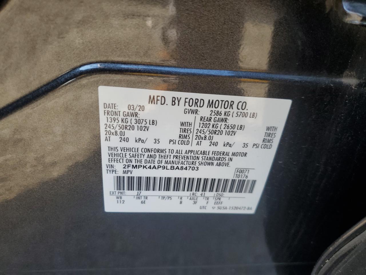 2020 FORD EDGE