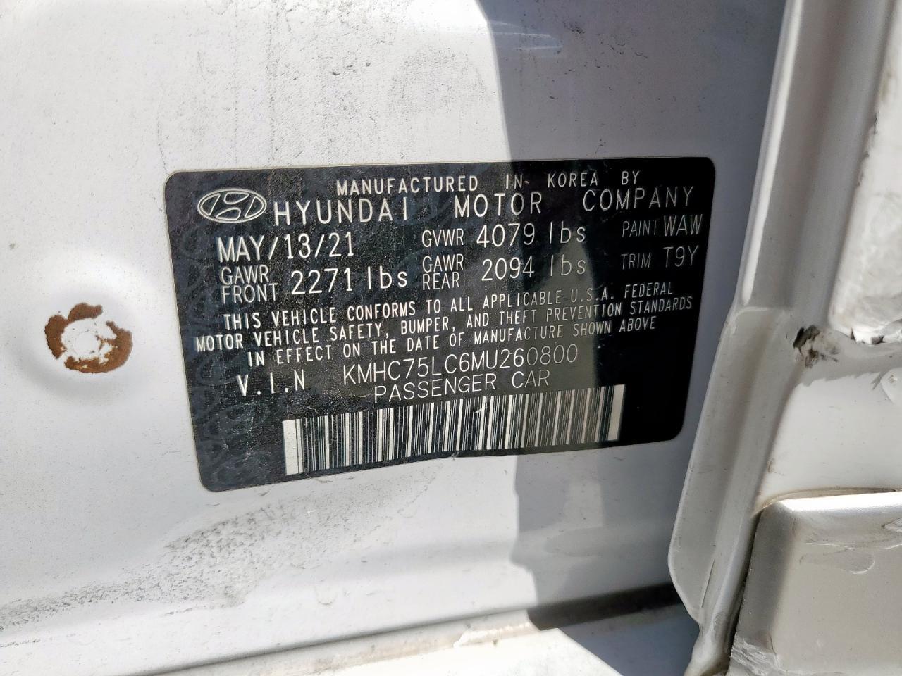 2021 HYUNDAI Ioniq