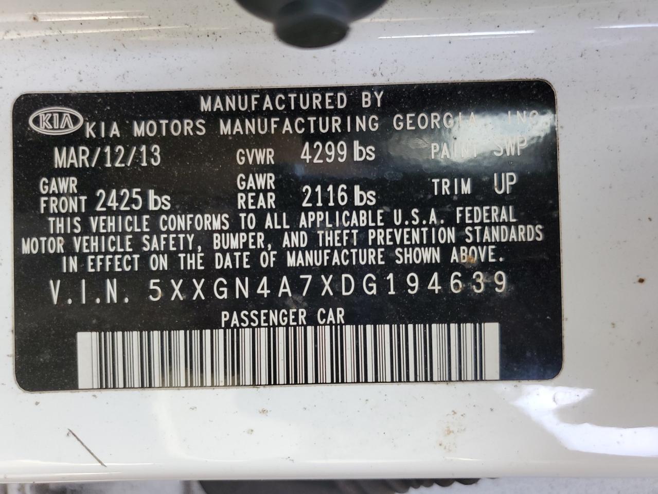 2013 KIA OPTIMA