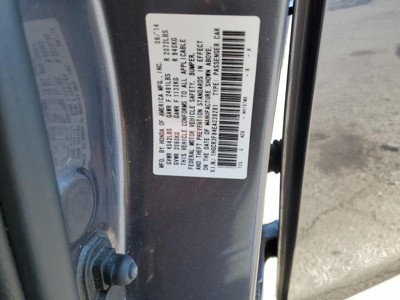 2014 HONDA ACCORD