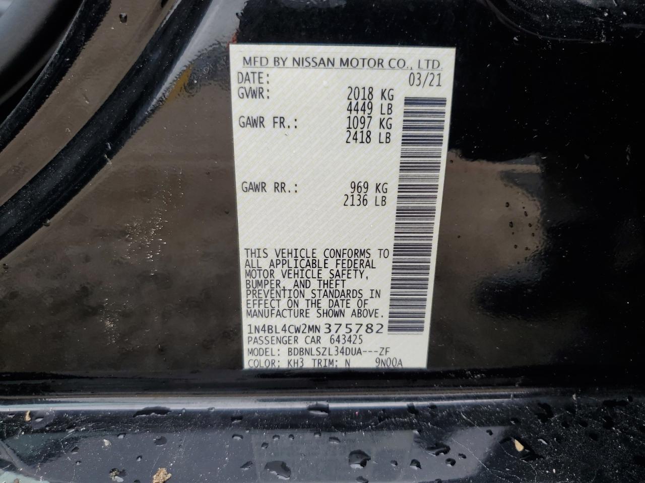 2021 NISSAN ALTIMA