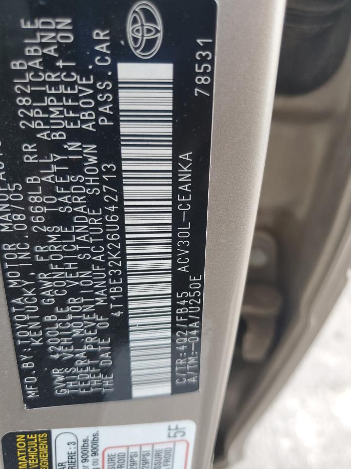 2006 TOYOTA CAMRY