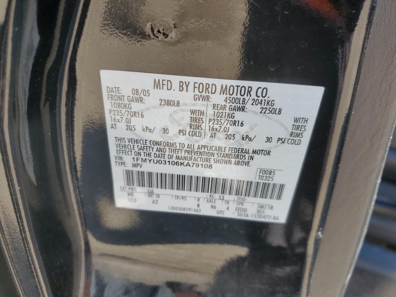 2006 FORD ESCAPE