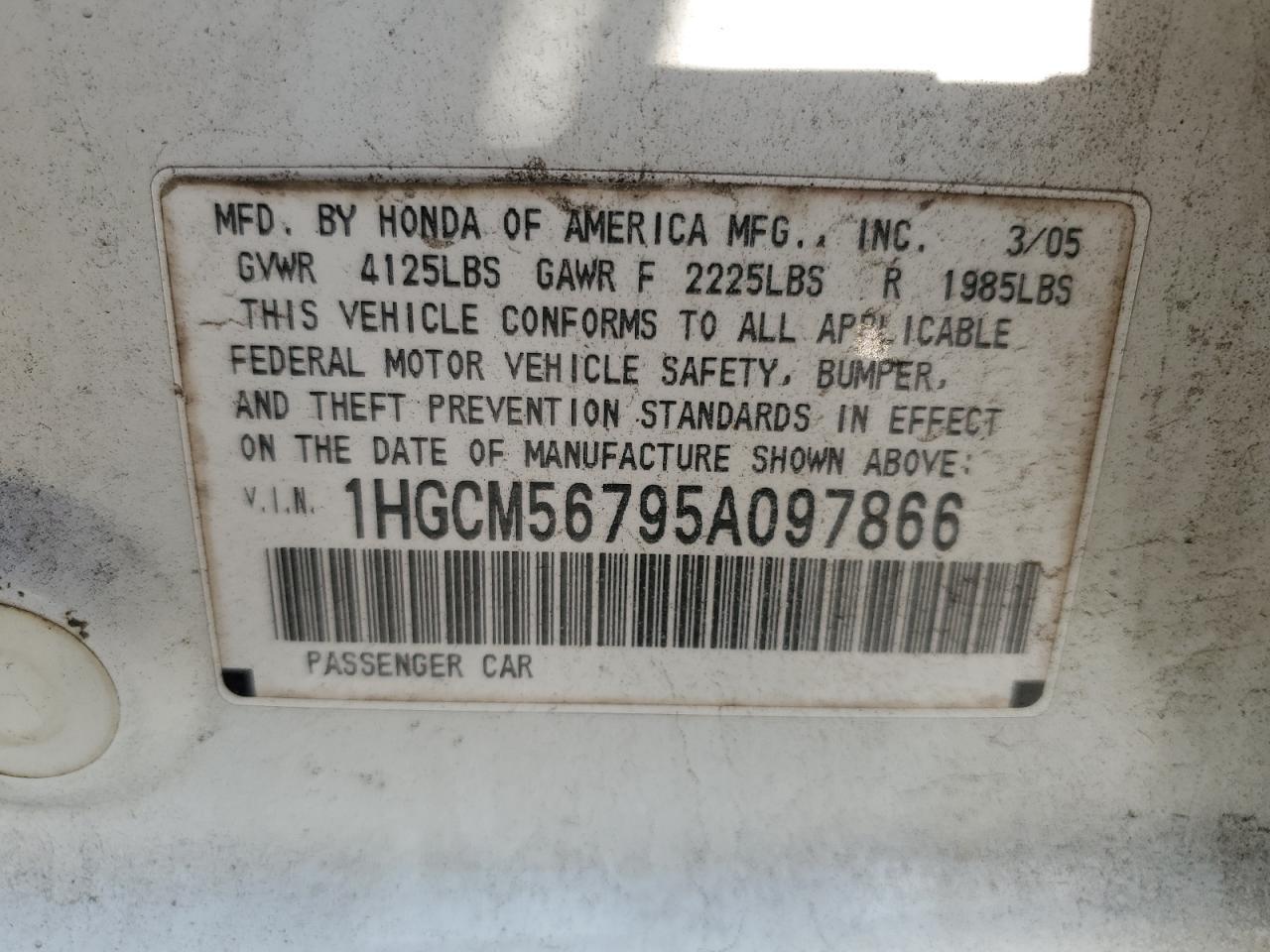 2005 HONDA ACCORD