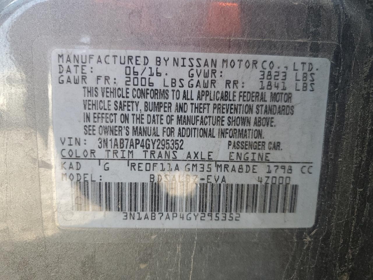 2016 NISSAN SENTRA
