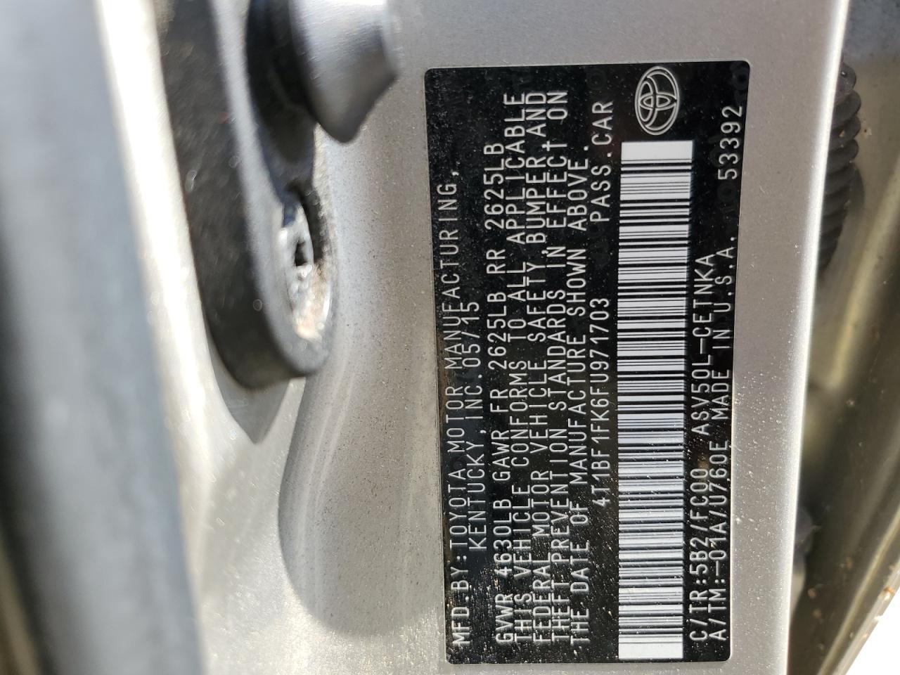 2015 TOYOTA CAMRY