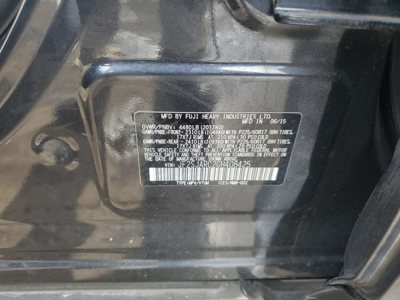 2016 SUBARU FORESTER