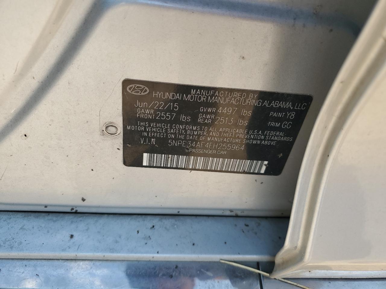 2015 HYUNDAI SONATA