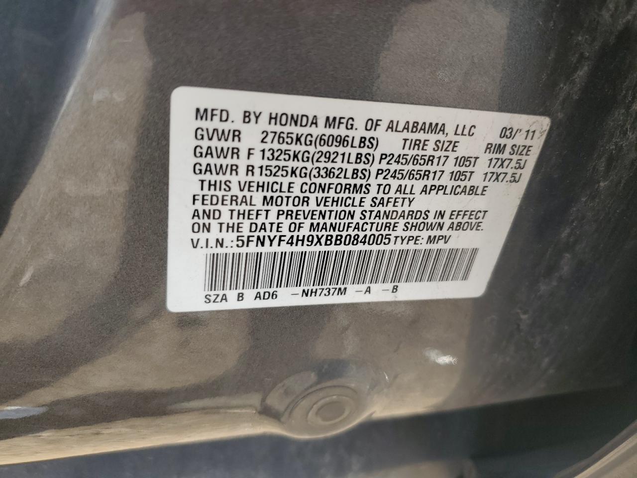 2011 HONDA PILOT
