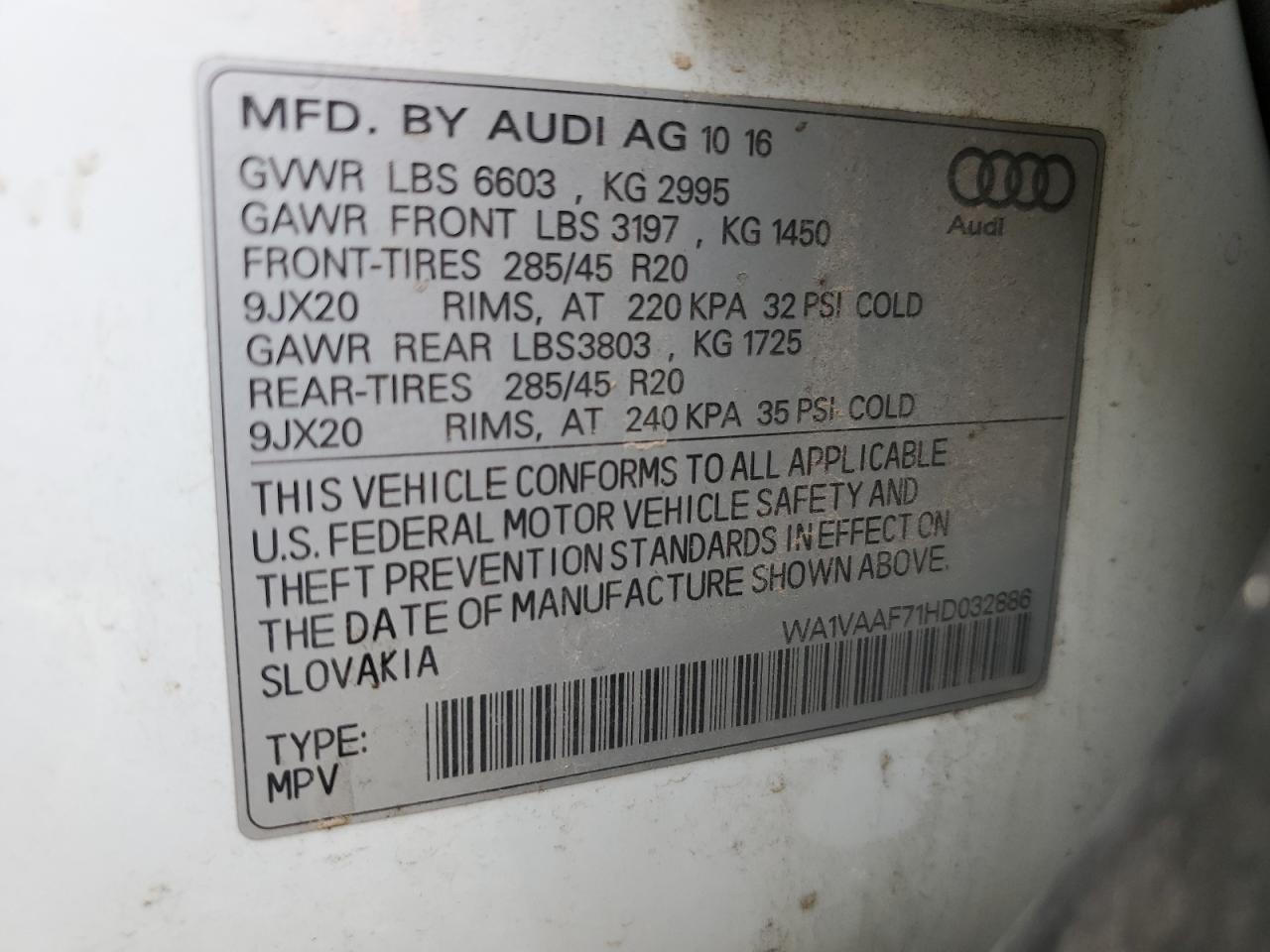 2017 AUDI Q7