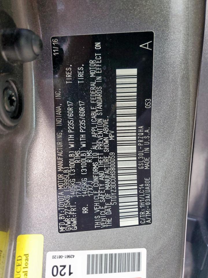 2017 TOYOTA SIENNA