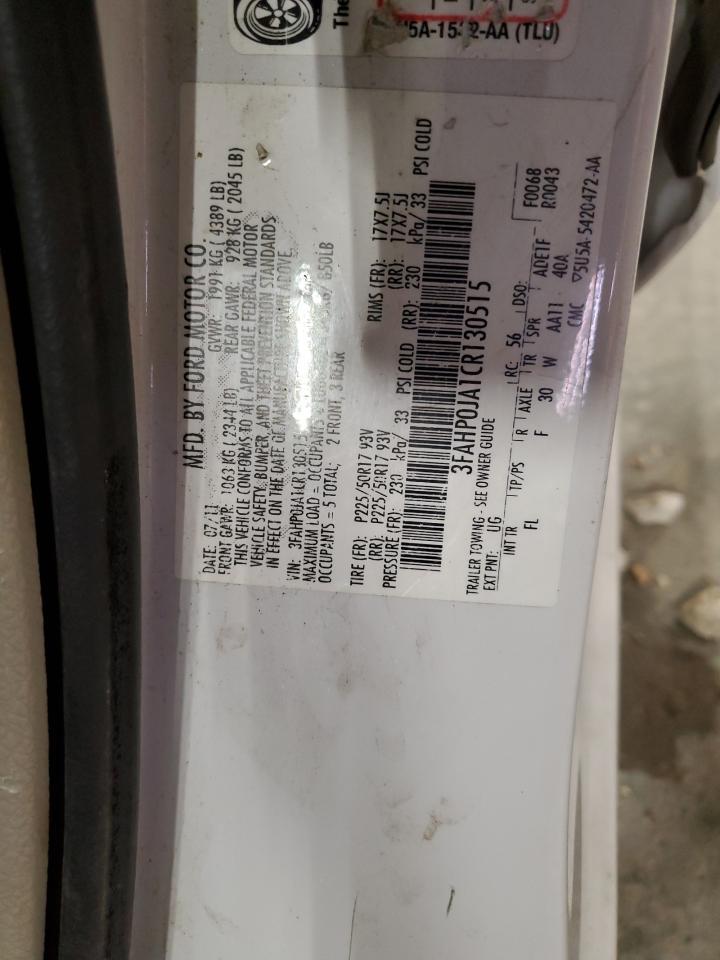 2012 FORD FUSION
