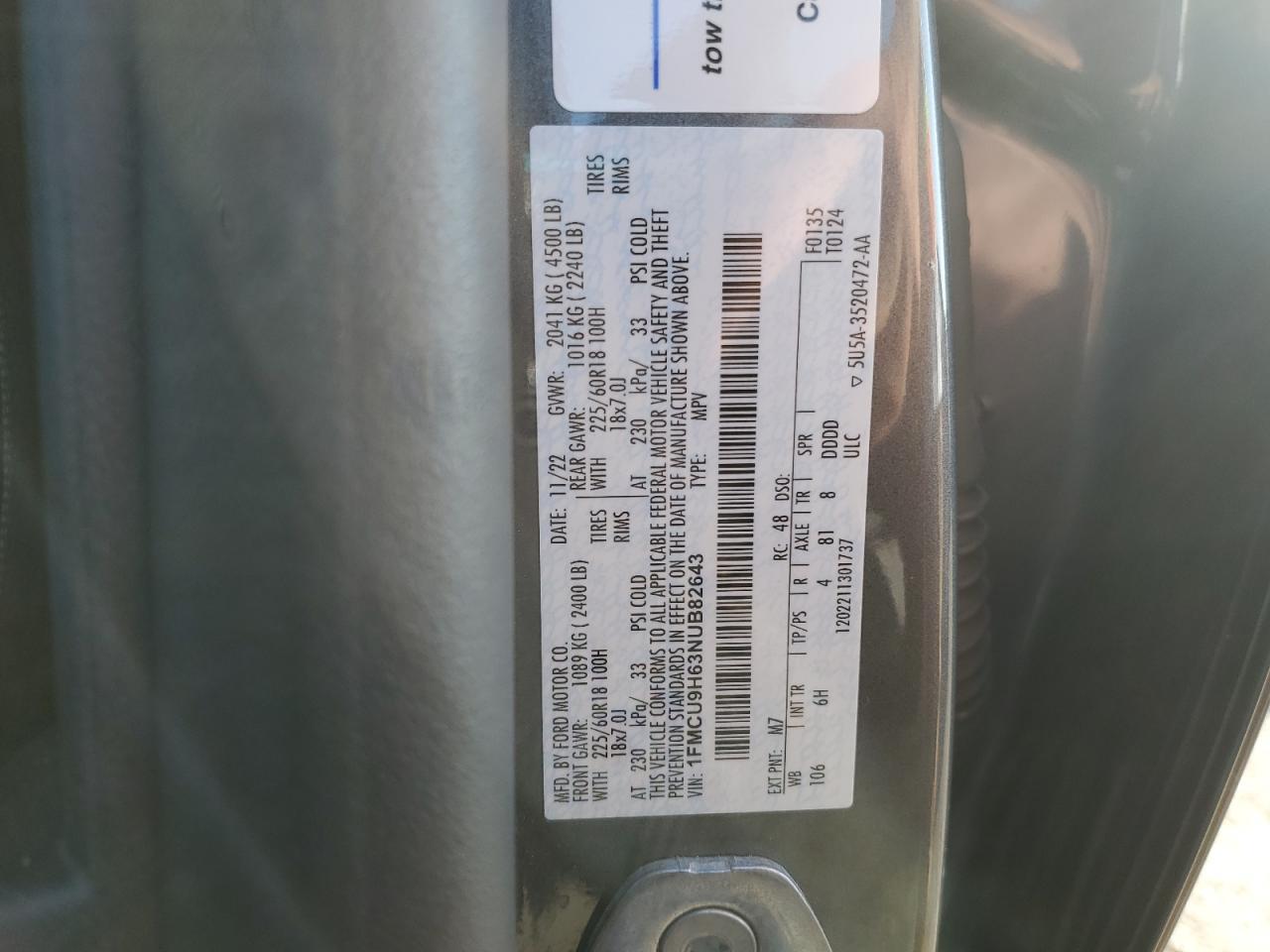 2022 FORD ESCAPE
