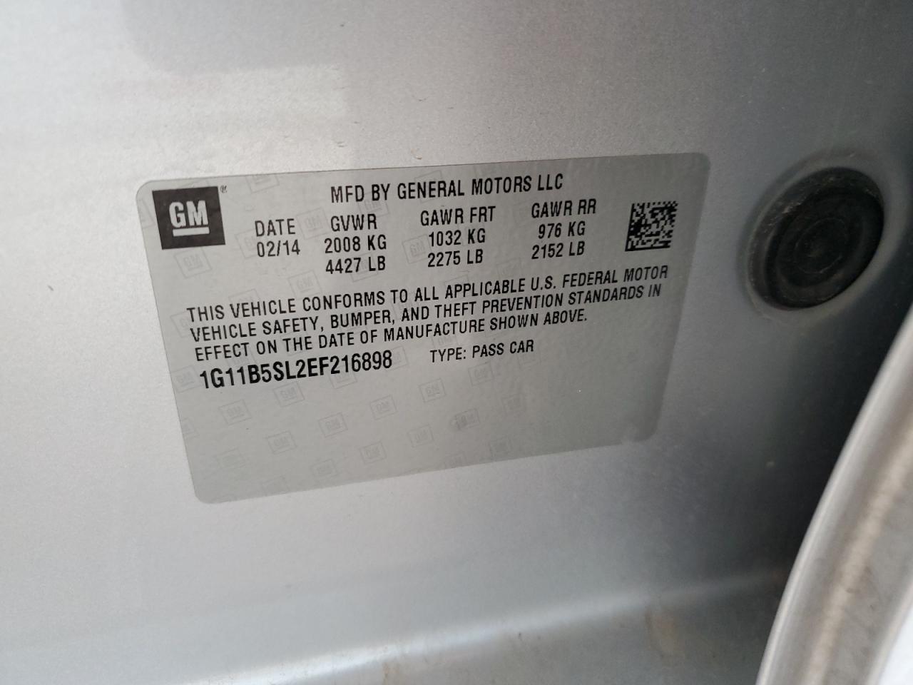 2014 CHEVROLET MALIBU