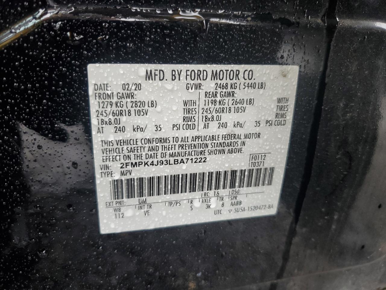 2020 FORD EDGE