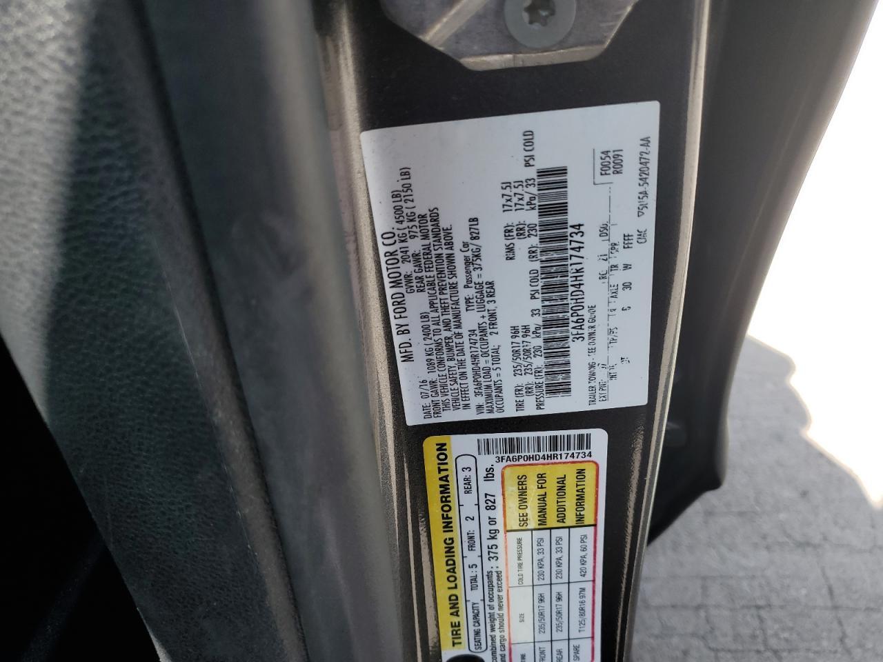 2017 FORD FUSION