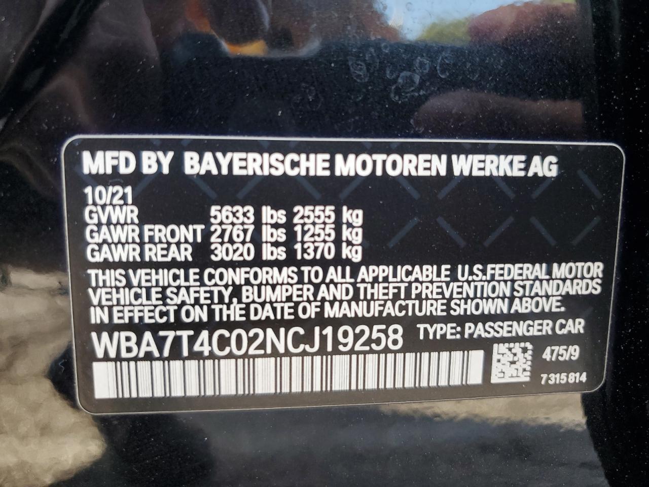 2022 BMW 7 series