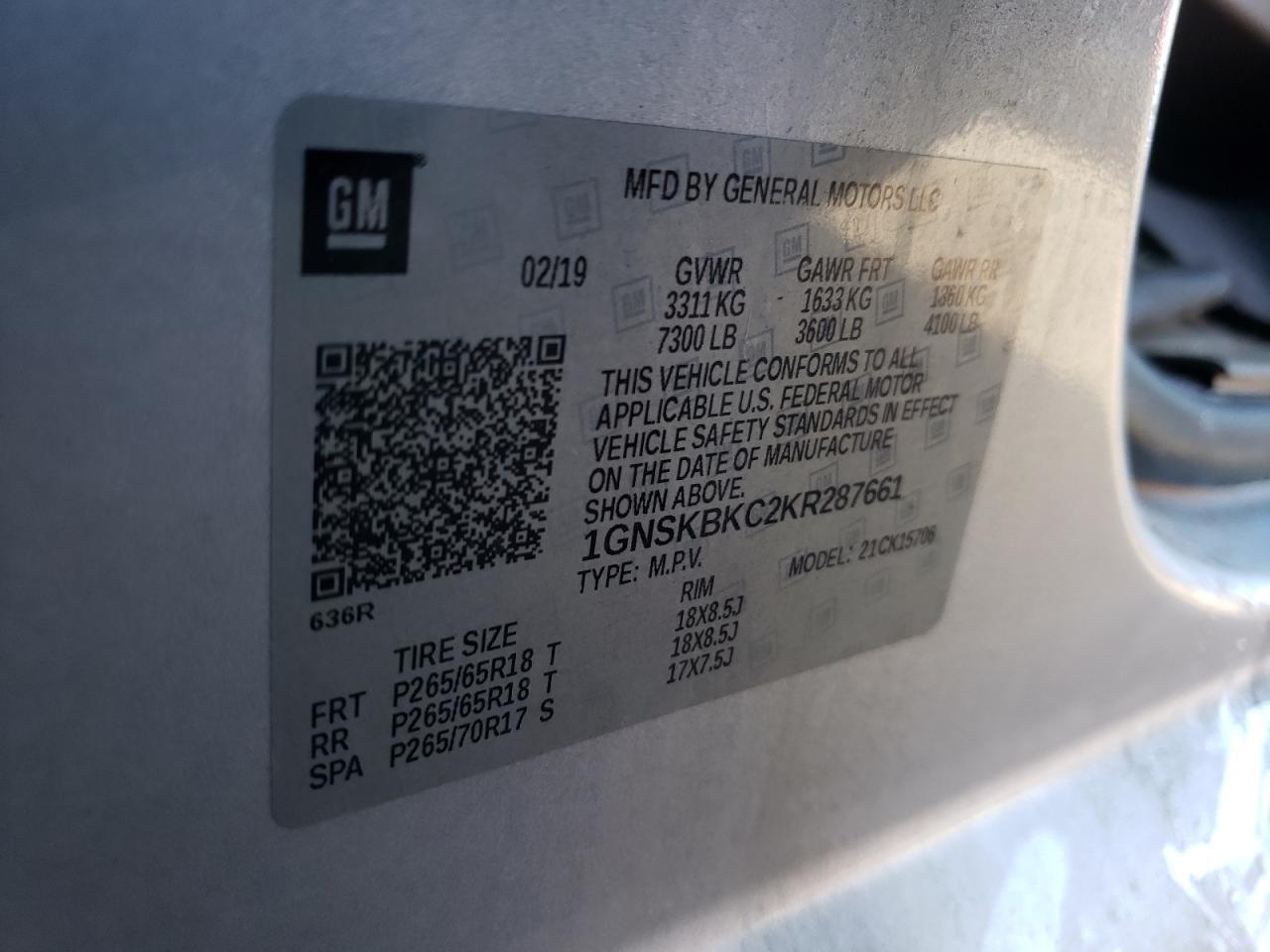 2019 CHEVROLET Tahoe