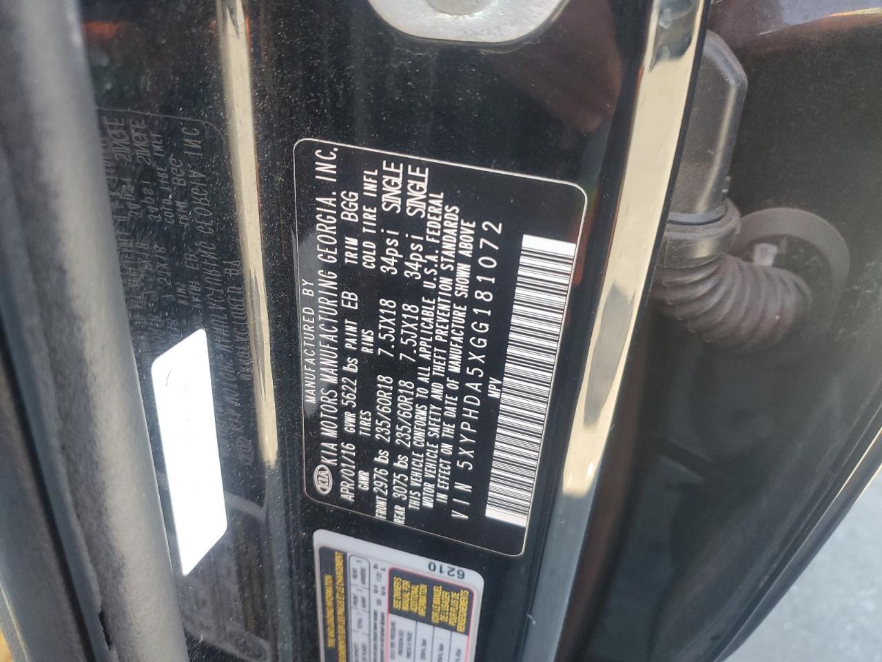 2016 KIA SORENTO