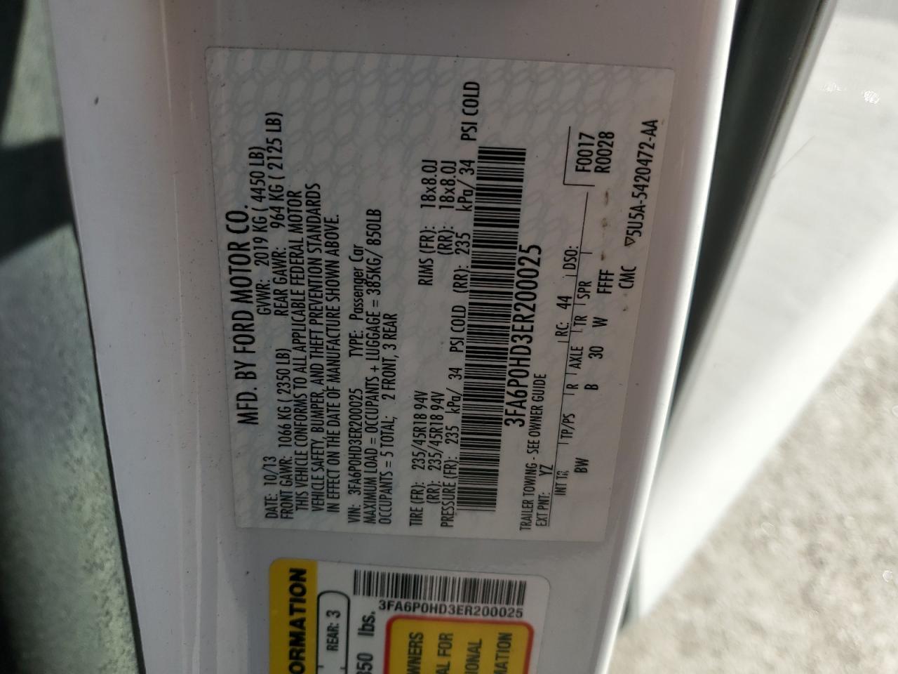 2014 FORD FUSION