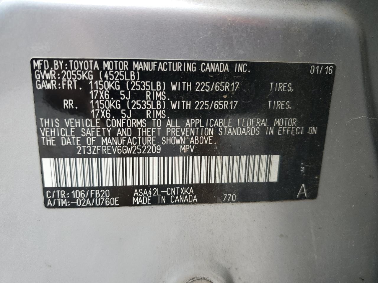 2016 TOYOTA RAV4