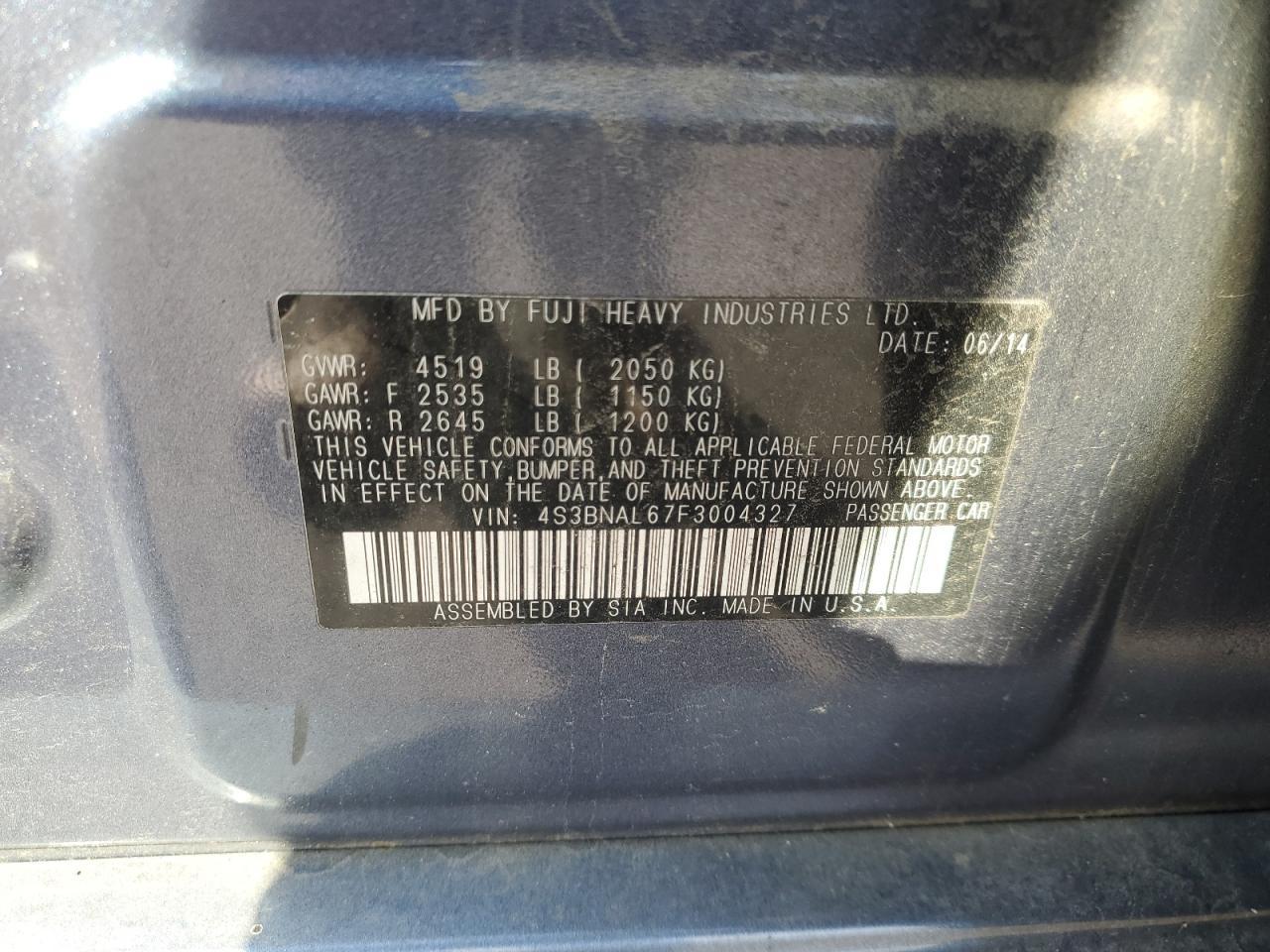2015 SUBARU Legacy
