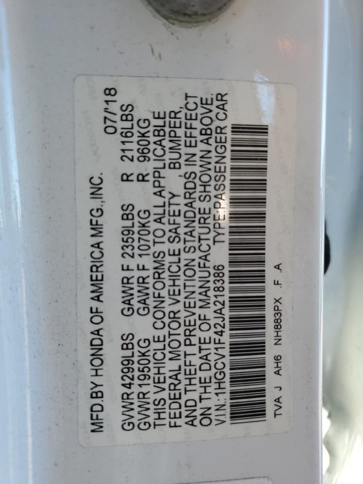 2018 HONDA ACCORD
