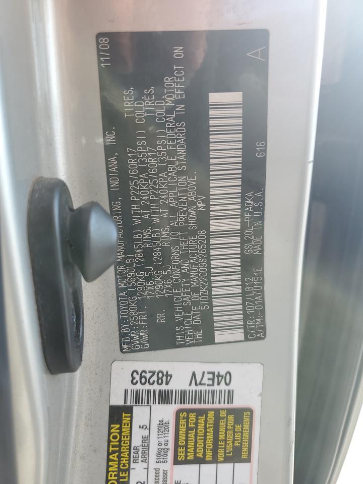 2009 TOYOTA SIENNA