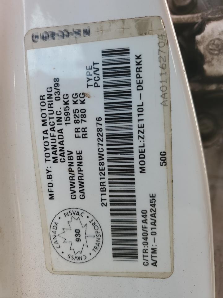 1998 TOYOTA COROLLA