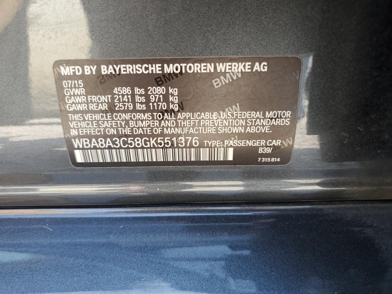 2016 BMW 3 SERIES