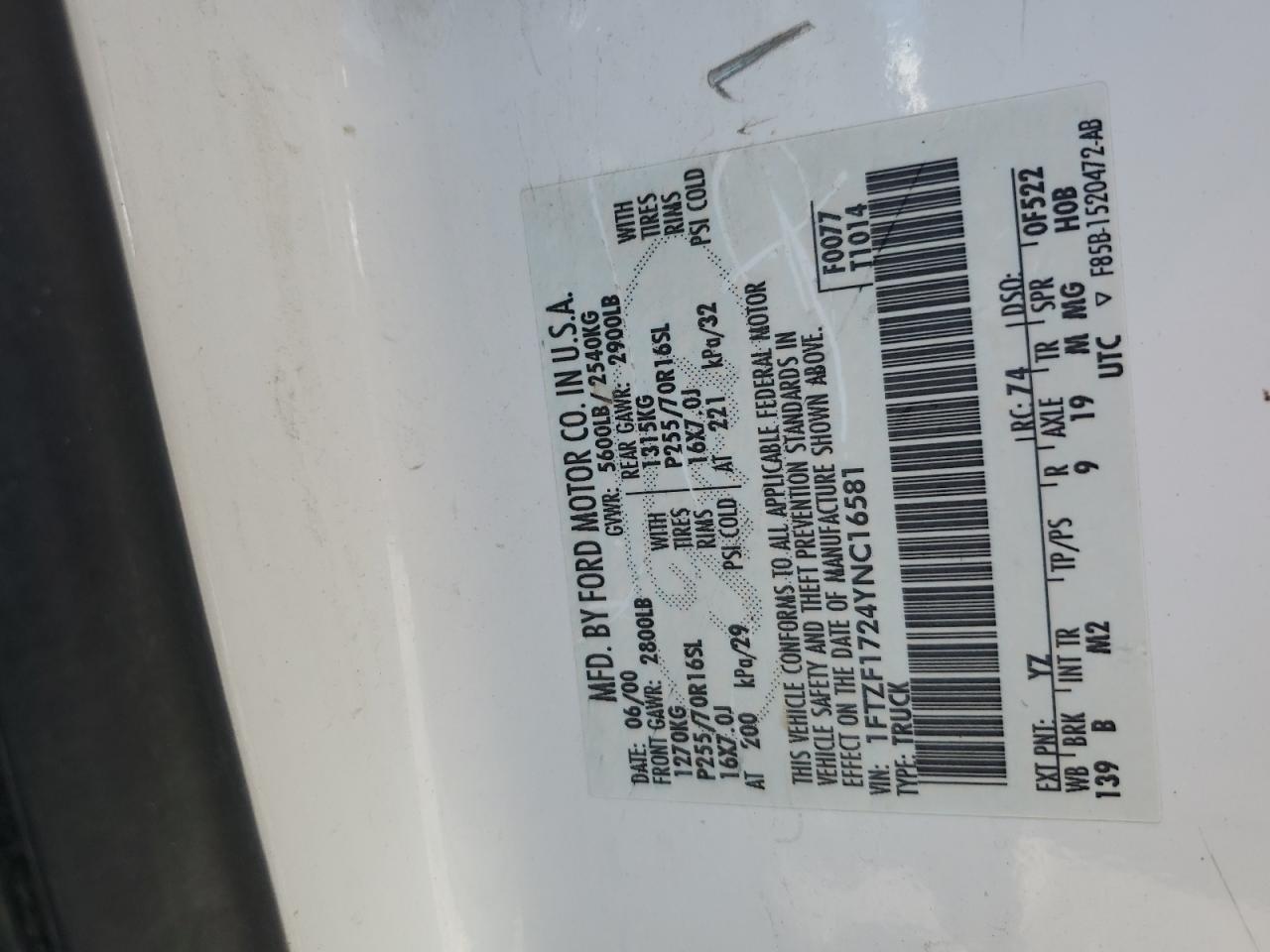 2000 FORD F-150