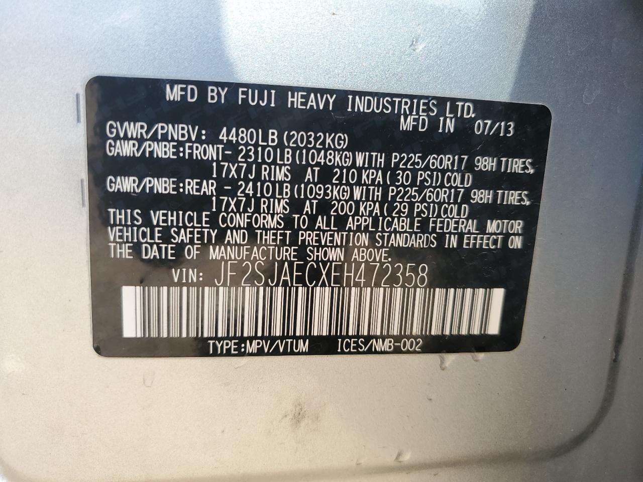 2014 SUBARU FORESTER