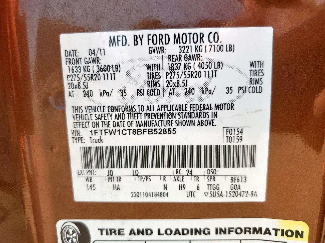 2011 FORD F-150