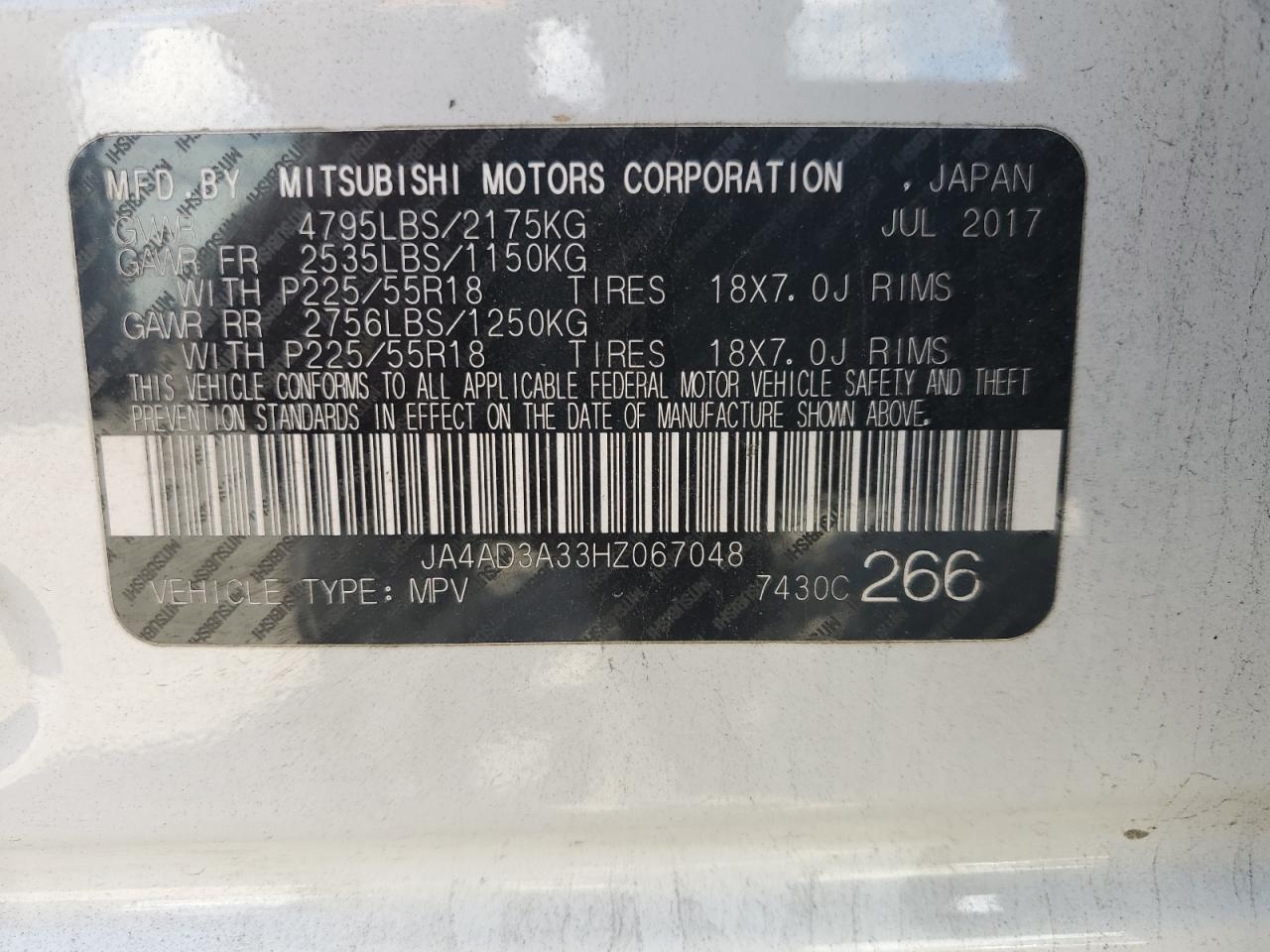 2017 MITSUBISHI outlander