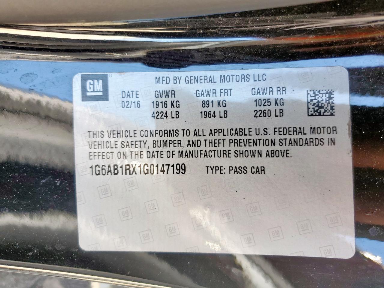 2016 CADILLAC ATS