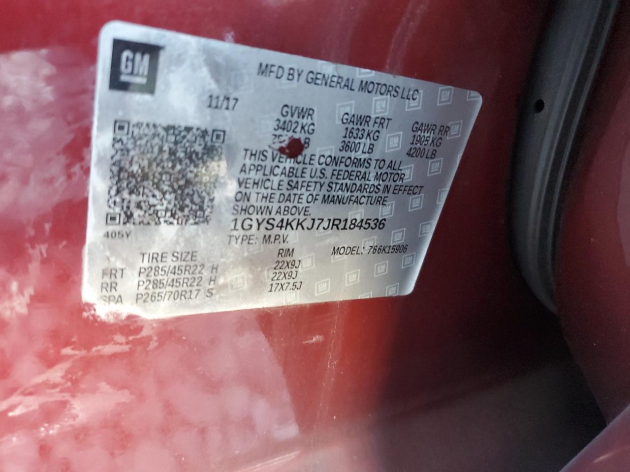 2018 CADILLAC Escalade ESV
