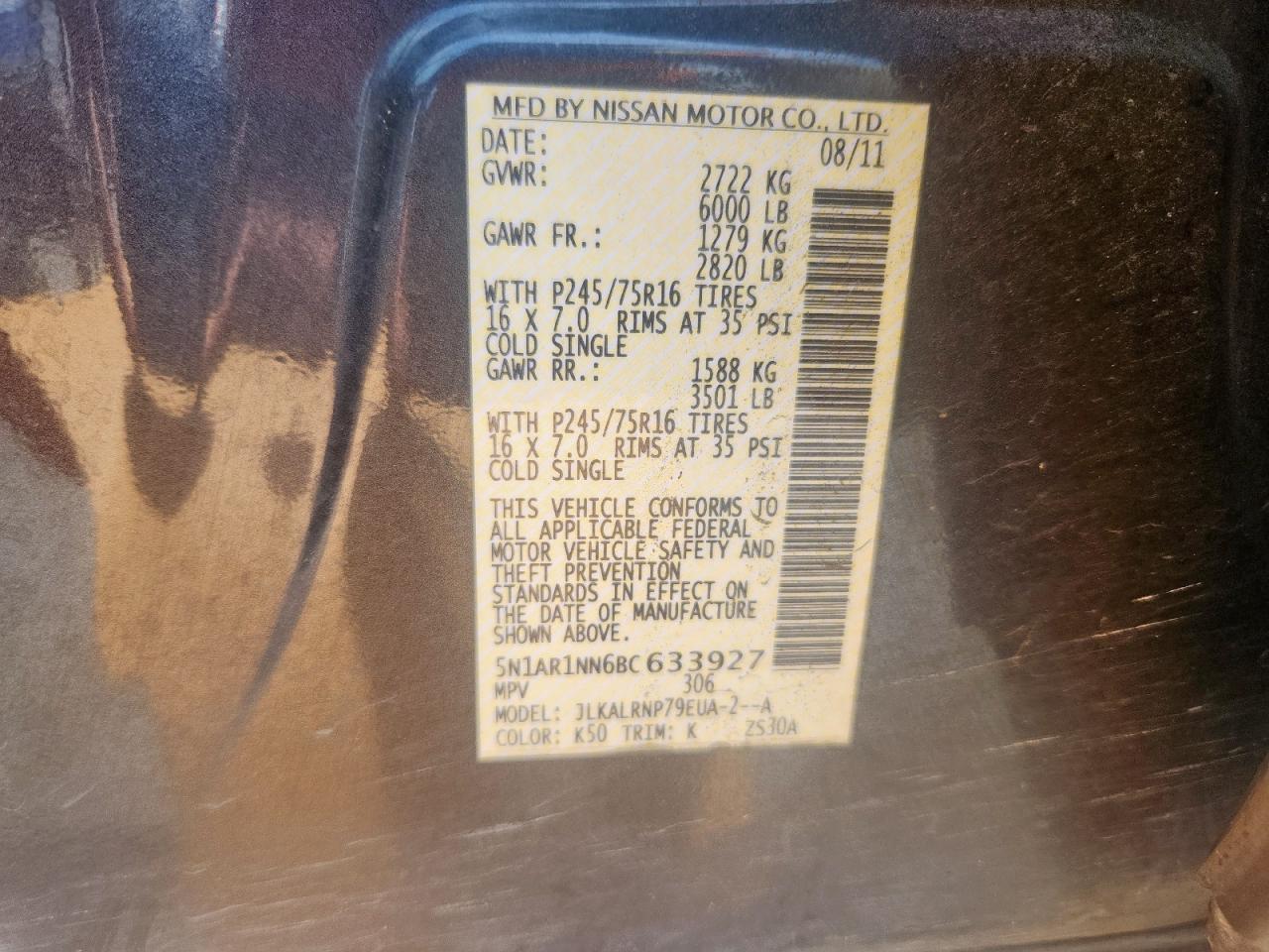 2011 NISSAN PATHFINDER