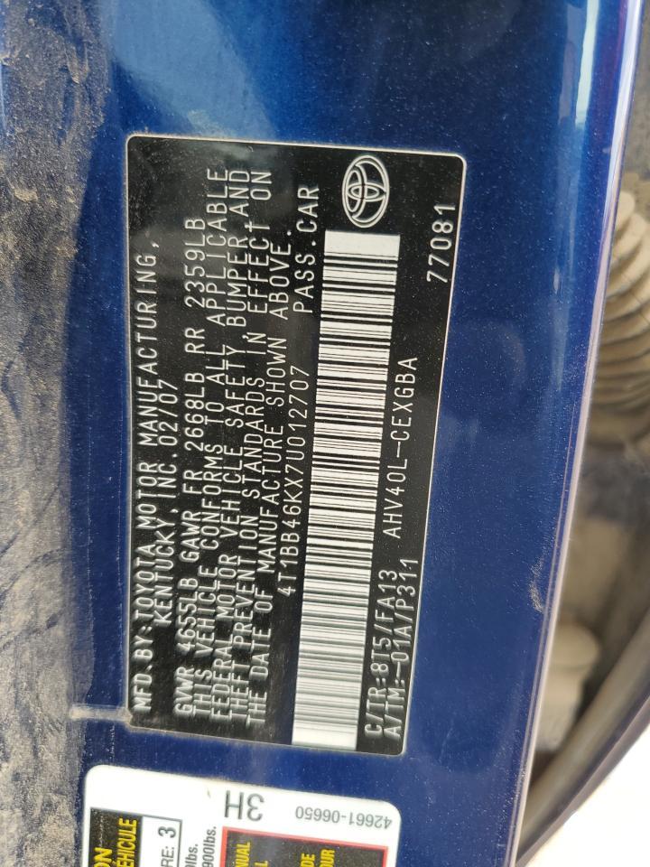 2007 TOYOTA CAMRY