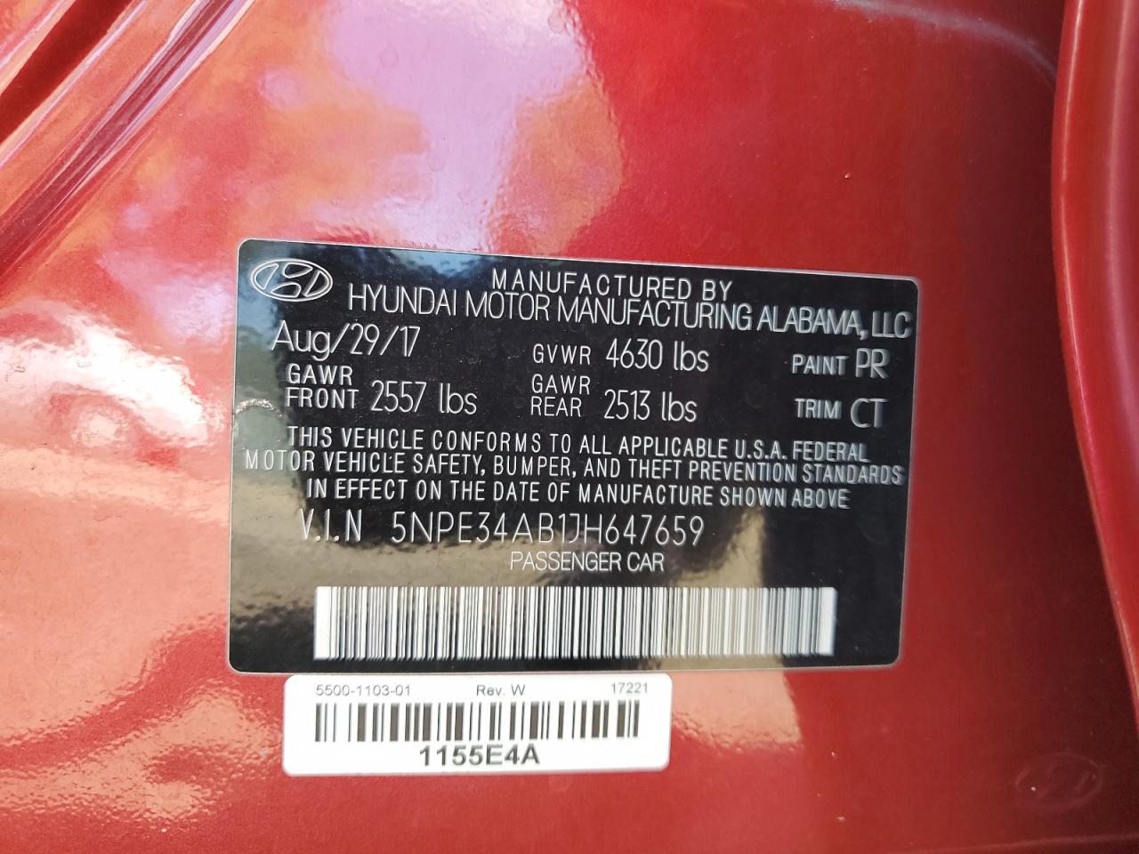 2018 HYUNDAI SONATA